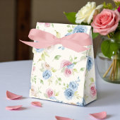 Soft Rose Bouquet Romantic Wedding Favor Box Bedankdoosjes