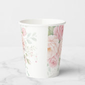 soft roses floral paper cups template papieren bekers (Links)
