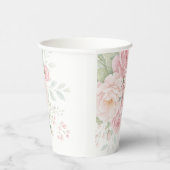 soft roses floral paper cups template papieren bekers (Rechts)