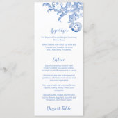 Soft Royal Blue Waterverf bloeien menu (Achterkant)
