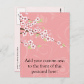 Soft roze Cherry Blossom Briefkaart (Voorkant / Achterkant)