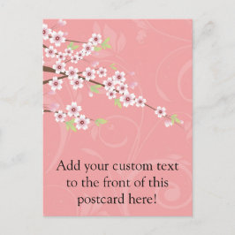 Soft roze Cherry Blossom Briefkaart