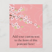 Soft roze Cherry Blossom Briefkaart (Voorkant)