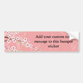 Soft roze Cherry Blossom Bumpersticker (Voorkant)