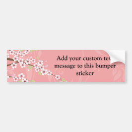 Soft roze Cherry Blossom Bumpersticker