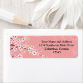Soft roze Cherry Blossom Etiket (Insitu)