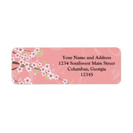 Soft roze Cherry Blossom Etiket