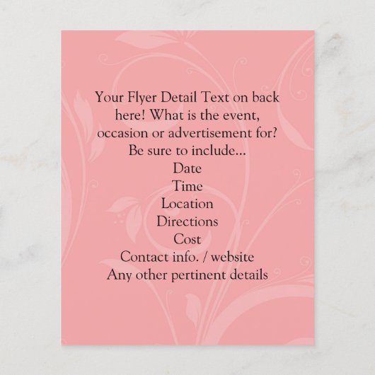 Soft roze Cherry Blossom Flyer (Achterkant)