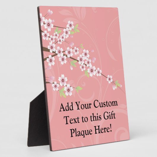 Soft roze Cherry Blossom Fotoplaat (Zijkant)