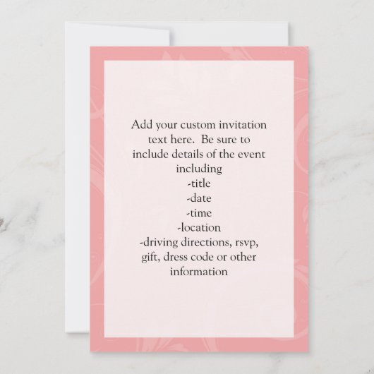 Soft roze Cherry Blossom Kaart (Achterkant)