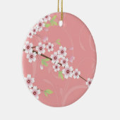 Soft roze Cherry Blossom Keramisch Ornament (Rechts)