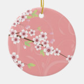 Soft roze Cherry Blossom Keramisch Ornament (Voorkant)