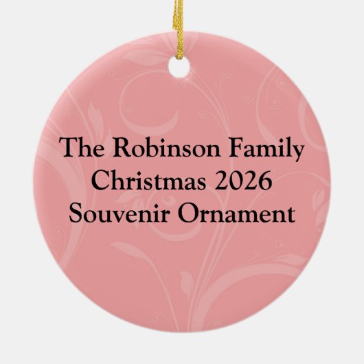 Soft roze Cherry Blossom Keramisch Ornament (Achterkant)