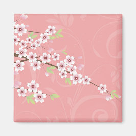 Soft roze Cherry Blossom Magneet