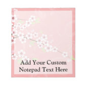 Soft roze Cherry Blossom Notitieblok (Voorkant)