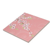 Soft roze Cherry Blossom Tegeltje (Zijkant)