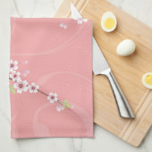 Soft roze Cherry Blossom Theedoek (Quarter Fold)