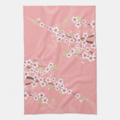 Soft roze Cherry Blossom Theedoek (Verticaal)