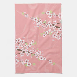 Soft roze Cherry Blossom Theedoek