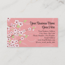 Soft roze Cherry Blossom Visitekaartje