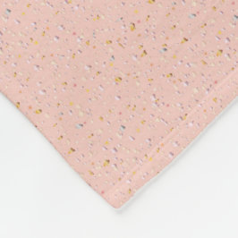 Soft roze confetti fleece deken