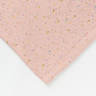 Soft roze confetti fleece deken