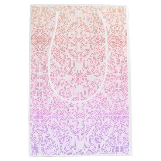 Soft Roze Droom Mandala-patroonserie Medium Cadeauzakje (Voorkant)