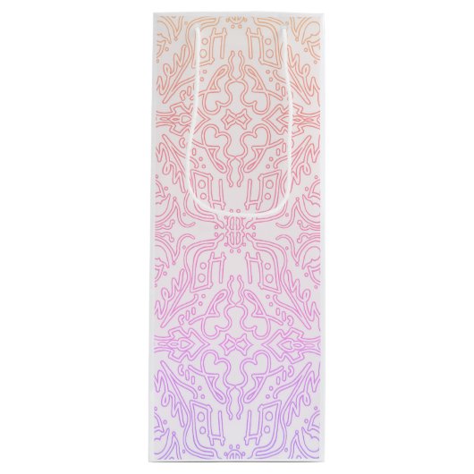 Soft Roze Droom Mandala-patroonserie Wijn Cadeautas (Voorkant)