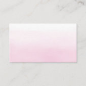 Soft roze en Silver Baby shower Book Request Card Informatiekaartje (Achterkant)