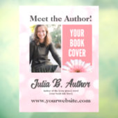 Soft Roze en Wit Custom Auteur Boek Signing Raamsticker (Vel 3)