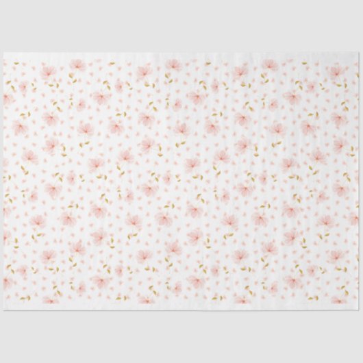 Soft roze Flowers Petals Tissue Paper Tissuepapier (Voorkant)