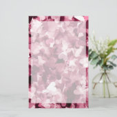 Soft roze Kawaii Hearts Background Briefpapier (Staand voorkant)