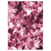 Soft roze Kawaii Hearts Background Klembord (Achterkant)