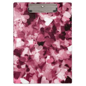 Soft roze Kawaii Hearts Background Klembord (Voorkant)