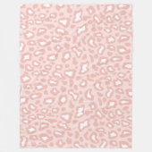 Soft roze leopard Fleece Blanket (Voorkant)