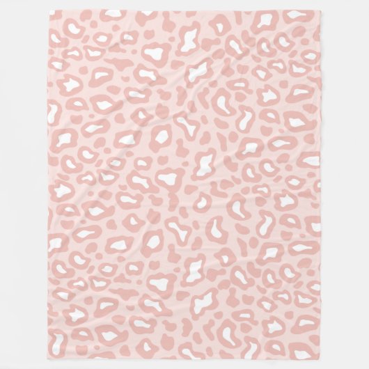 Soft roze leopard Fleece Blanket (Voorkant)