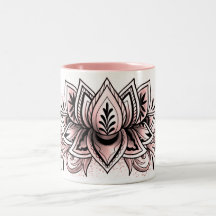 Soft roze Lotus Mandala Tea Hot Cocoa Chocolade