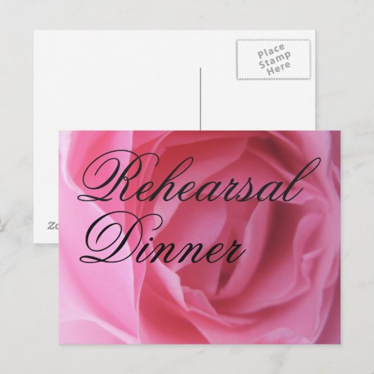 Soft roze roze roze petals bruiloft uitnodiging (Voorkant / Achterkant)