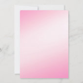 Soft roze Snowflakes Bridal Shower Invitation Kaart (Achterkant)