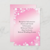 Soft roze Snowflakes Enclosure Card Informatiekaartje (Voorkant / Achterkant)