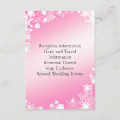 Soft roze Snowflakes Enclosure Card Informatiekaartje (Voorkant)