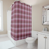 Soft roze Tartan Pset Showertime Douchegordijn (In situ)
