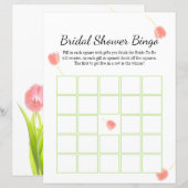 Soft roze tulpen Elegant Bridal Bingo (Voorkant / Achterkant)