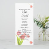 Soft roze tulpen programmakaart (Staand voorkant)