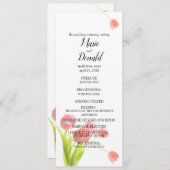 Soft roze tulpen programmakaart (Voorkant / Achterkant)