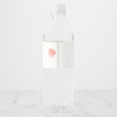 Soft roze tulpen waterfles etiket (Achterkant)
