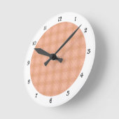 Soft roze vertakte patroonvergrendeling ronde klok (Hoek)