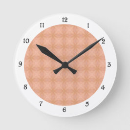 Soft roze vertakte patroonvergrendeling ronde klok