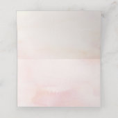Soft roze Waterverf Flowers Elegant Wedding Plaatskaartje (Binnenkant ongevouwen)