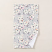 Soft roze Waterverf Patroon Bad Handdoek (Handdoek)